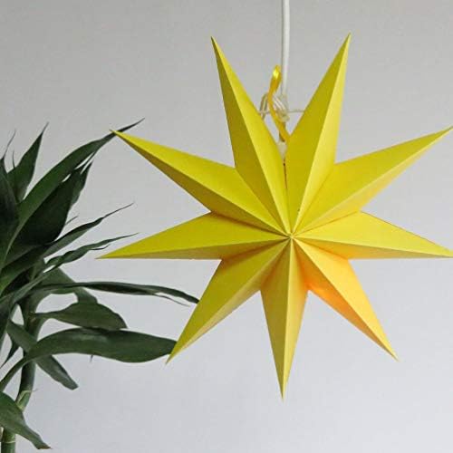 Didiseaon Decoração de Natal Papel Star Lanterna Capas de abajur de Natal 3d 3d 9 Ponto Star Light Hanging Decoration