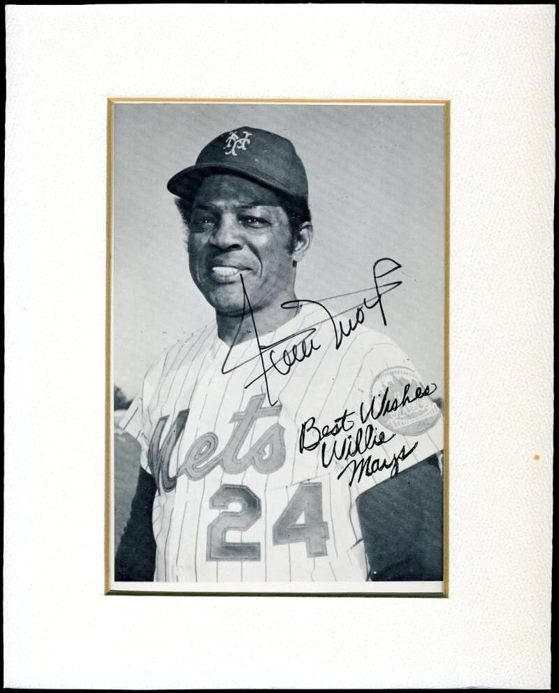 Willie Mays PSA DNA assinou 5x7 fotografias de autograph Mets