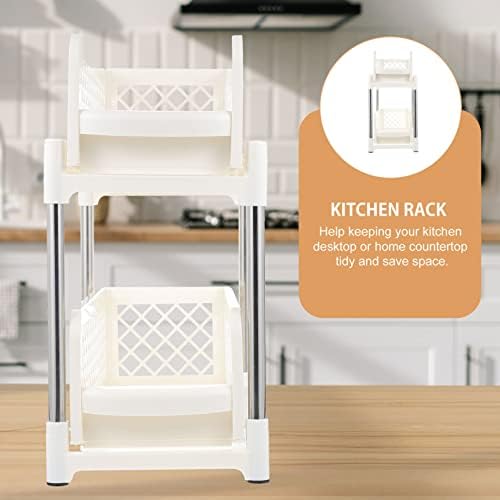 Zerodeko Kitchen Banchetop rack- camada de cozinha de camada rack de cozinha organizadores de rack para o gabinete temperando despensas brancas