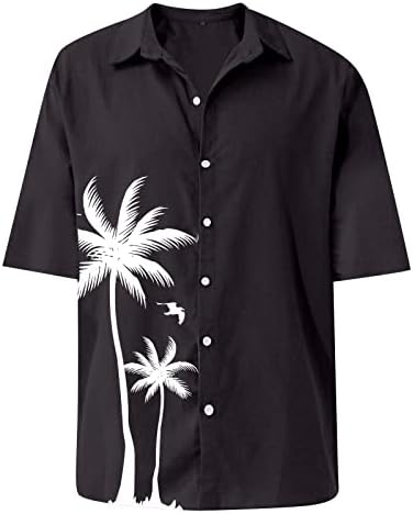 Camisa genérica havaí para homens casuais camisa havaiana de manga curta de manga curta