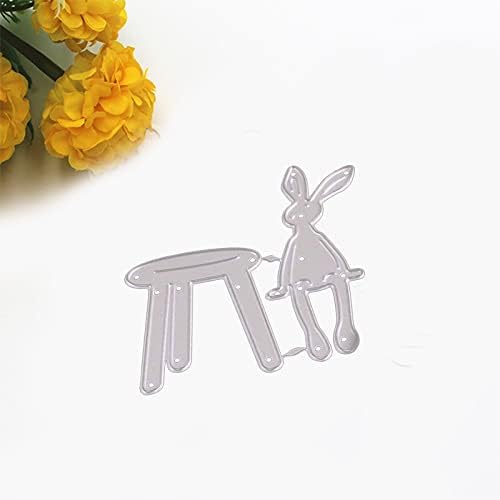 W-Fight Bunny Rabbit Metal Cutting Dies Scrapbooking Stisncil Die Cuts Cartão Relembrando o modelo do álbum de fotos DIY molde