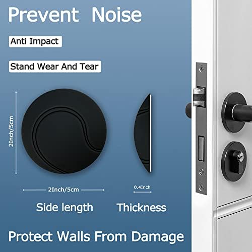 Protetor de parede de manchas da porta da porta - rolagem da maçaneta da porta de silicone para parede, protetor de parede
