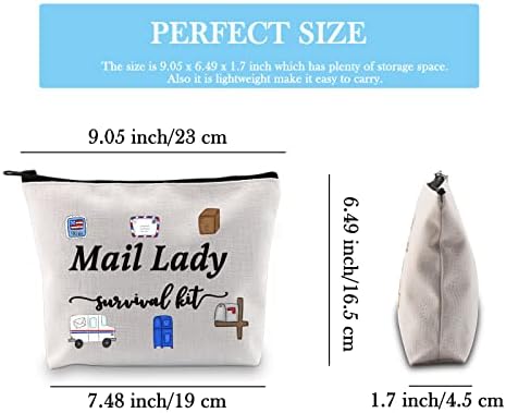 GJTIM Mail Lady Survival Kit Postal Worker Gift Gift Zipper bolsa de maquiagem Presente de apreciação para correio de correio