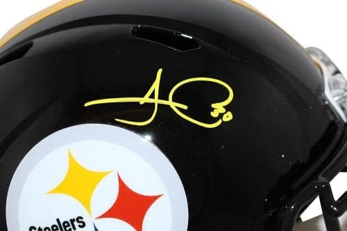 James Conner autografou o Pittsburgh Steelers F/S Speed ​​Helmet Fan 30391 - Capacetes NFL autografados