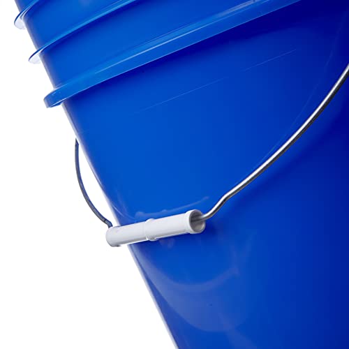 Hudson Exchange 5 galões de balde de recipiente de balde com tampa de selo gama, hdpe de grau de grau de alimentos, azul