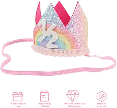 Bestoyard Hat de aniversário adorável com número Party Baby Pink Crown Party Party Party Cap Boy
