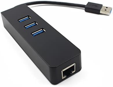 Solustre 3 Hub Hubs USB 3 Hub Ethernet 3 Port Hub com Ethernet USB Hub 3.0 USB 3.0 Hub USB Cassete Black 3 Porta Hub