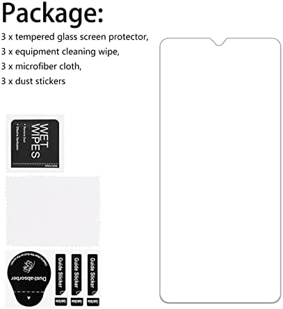 3 Protetor de tela de embalagem para Samsung Galaxy A20, 2,5D Edge 9H Draga HD Filme protetor de tela de vidro com temperamento limpo,