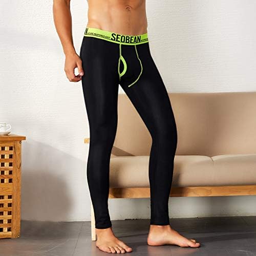 Fsahjkee Pijama calça homens, calças de sono, corredores retro atléticos, linho de linho masculino dividido na cintura expansível