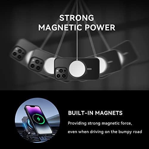 Skvoen Magnetic projetado para iPhone 13 Pro Max Case [Drop de grau militar testado] [Compatível com magsafe] Caso fosco translúcido à prova de choques e choques para 13 Pro Max Protective Toup 6.7 , Mystic Black