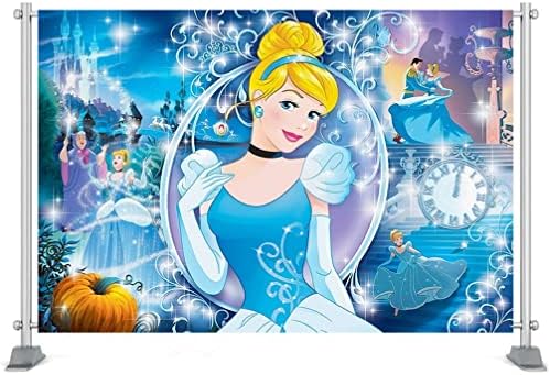 Cinderela Princesa fotografia cenário de 7x5ft vinil azul e prata castelo de inverno princesa foto fundo para menina princesa parabéns festa de chá de bebê
