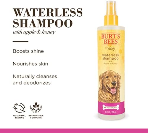 Abelhas de Burt para animais de estimação spray de xampu sem água natural para cães | Feito com maçã e mel | Maneira