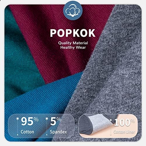 POPKOK adolescente meninas de algodão de algodão média calcinha curta 6 pacote