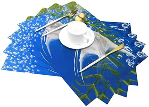 Os placemats de tecido de PVC angões -angalhas são resistentes a escorregões e resistentes à água e resistentes a altas temperaturas.