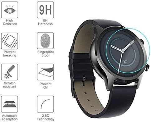 Xinhewong 3-Pack para Ticwatch C2 Plus Protetor de tela Smartwatch Vidro temperado com TicWatch C2 Plus SmartWatch