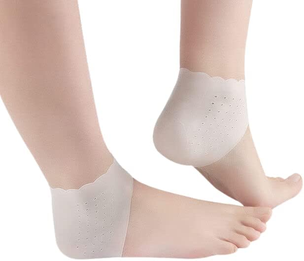 2pcs Silicone Feet Care Meias hidratantes do salto de gel meias finas com orifício Protetores de cuidados com o pé do
