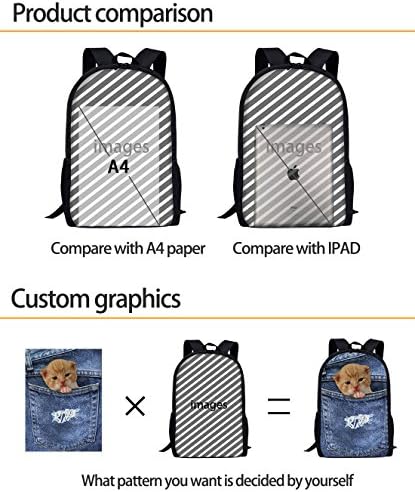 Manteson Cool 3d Rooster Backpack de 17 polegadas Mochila Escola para Escola para o ensino fundamental Backpack School Rucksack