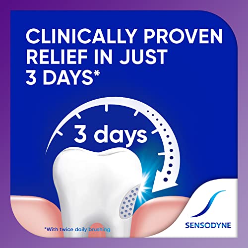 Sensodyne Rapid Relief Sensível Corde dentado, prevenção de cavidades e tratamento sensível de dentes - 3,4 onças