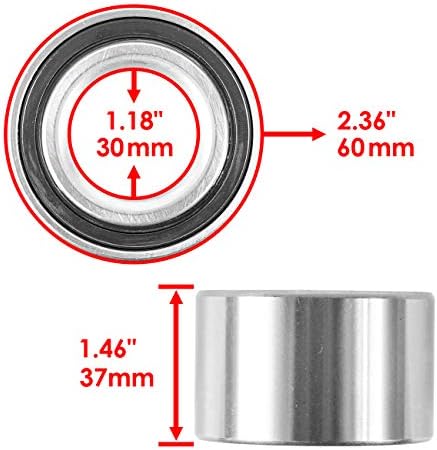 Cubos da roda dianteira e traseira caltric e kit de disco de freio compatíveis com o traxter de Can-Am T HD8 2018