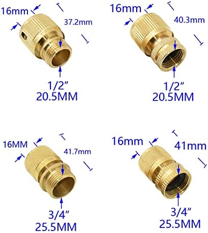 Zaahh Thread Conector Quick Garden Water Gun Connector Máquina de lavar máquina de lavar macho/fêmea adaptadora 1pcs