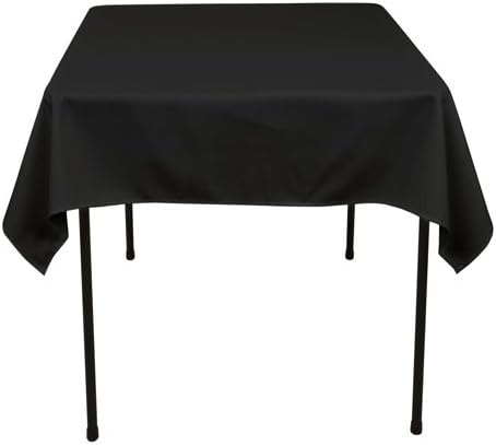 OWS 48 x 48 polegada quadrada preta de tabela de mesa de mesa de mesa de casamento Evento de festas de casamento - 2 pc