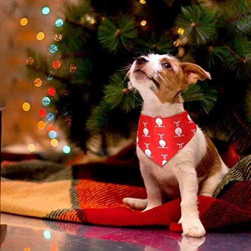 Chapéu de bandana de cães de Natal Conjunto de 4 peças cães de Natal Bandana Bandana ajustável Triângulo de estimação