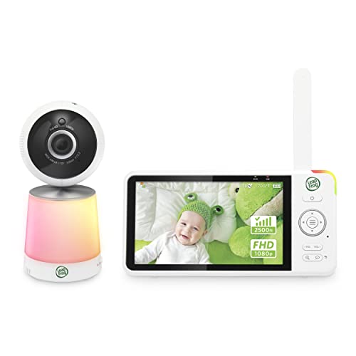 LEAP FROG LF1726FHD 5.5 TRUE 1080P FHD VÍDEO DE VÍDEO DE VÍDEO DE BEBÊ MONITO COM SUPER LONGO RANGE ATÉ 2500 pés, 360 ° Pan & Tilt,