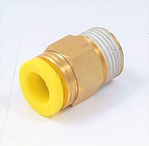 HHIP 8401-0276 Push para conectar o ajuste de tubo pneumático masculino, 1/8 x 1/4 NPT