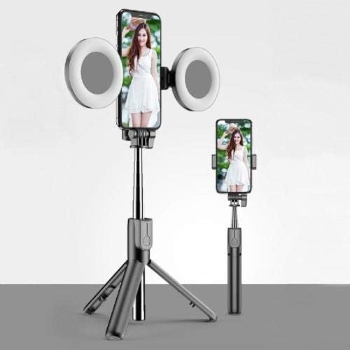 Suporte de ondas de caixa e montagem compatível com Gionee P15 - Selfiepod da luz do anel, braço extensível de selfie com luz do anel para Gionee P15 - Jet Black