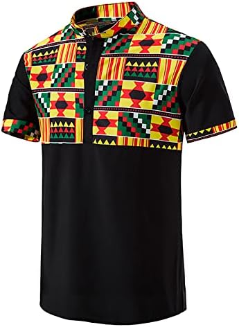 Wenkomg1 camisetas de camisetas de estampa africana masculina masculina Tops de suma no verão camisetas de manga curta ao ar livre