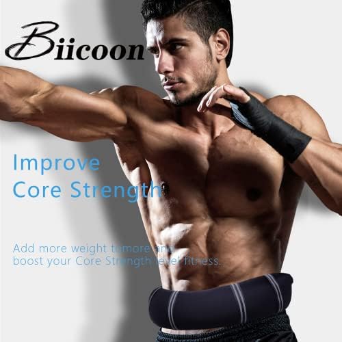 Corrente de cinto de peso Biicoon Cinturão de fitness ajustável Adequado para perda de peso, modelagem corporal, treino de fortalecimento do núcleo e ABS