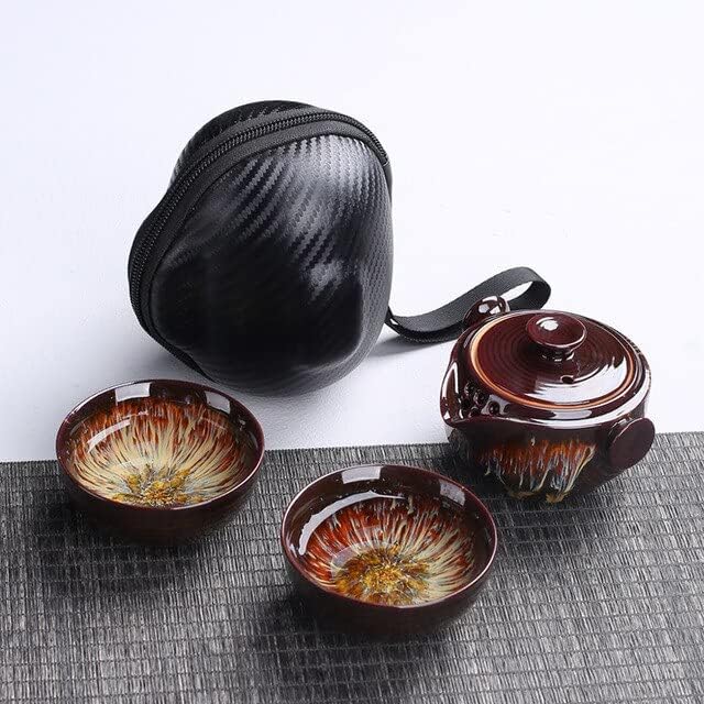 Designer chinês Flores Teaware Teaware Cerâmico japonês TEAPOT GAIWAN TREACUPS