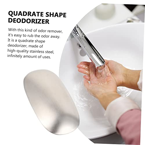 Luxshiny desodorante sabonete quadrado ferramenta odor removendo sabão de metal de aço inoxidável removedor de aço inoxidável removedor