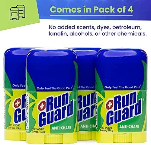 RunGuard Anti-Chafing Stick-feito com ingredientes à base de plantas e cera de abelha. Trabalha para todos os corredores de distância, de 5k caminhadas/corridas a 100 milhas Ultra Marathons