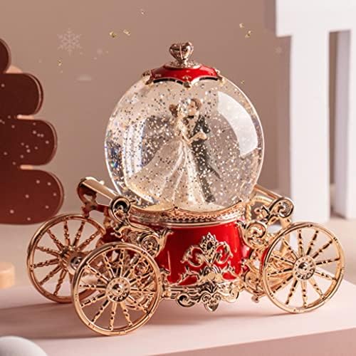 Liuzh Fantasy Snowflake Car Crystal Ball Music Box Octave Box Night Light para enviar namorada presente de aniversário