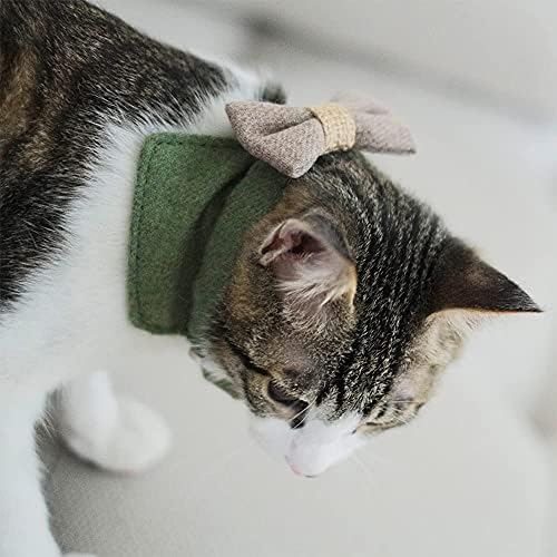 Thumberly Cat Collar com Bowtie & Bell, 3 vias para usar guardana