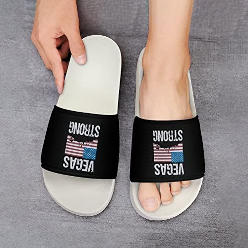 Sandálias de Vegas Strong House não deslizam chinelos de dedo do pé para massagem Banho