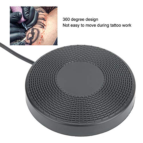 Pedal de tatuagem Tattoo Pedal Pedal Silicone Wire Tattoo Tattoo Foot Pedal Conjunto Rodado de 360 ​​graus de alta sensibilidade