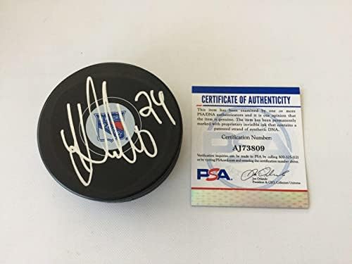 Kaapo Kakko assinou autografado NY New York Rangers Hockey Puck PSA DNA CoA B - Pucks de NHL autografados