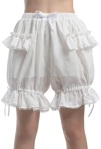 Nuoqi feminino lolita bloomers empregada bagunça de abóbora shorts