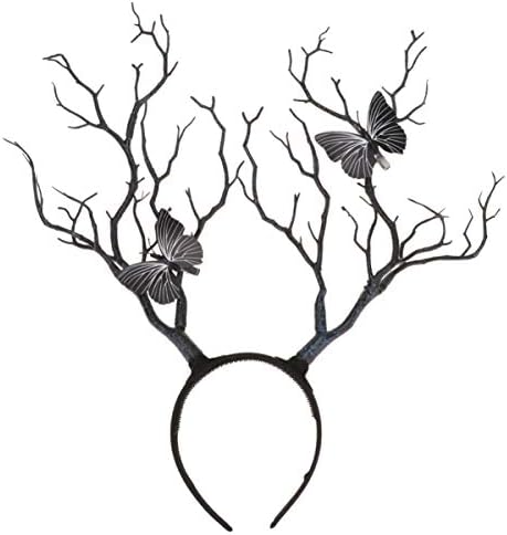 Solustre Rena Antlers Banda da cabeça Halloween Antler bandeira ramificações de árvore de chifres de chifre de chifre de chifre de