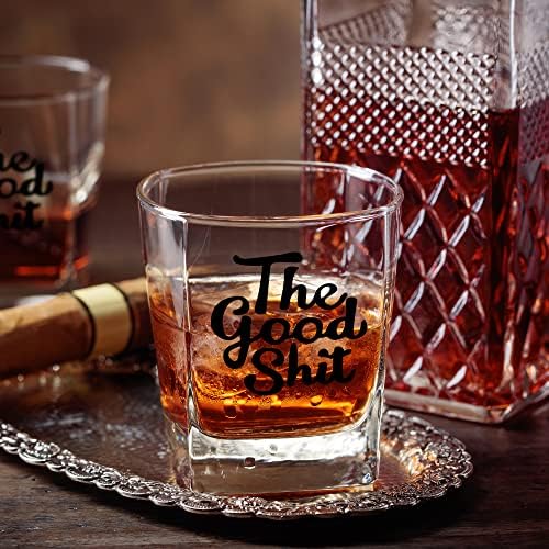 The Good Shit Funny Whisky Glasses Gifts For Men Pai, Dia dos Pais de Gag único, aniversário, Natal, presentes de