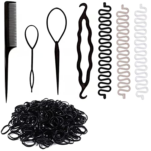 Auxhcyl 229 PCS Conjunto de modelos de cabelo, ferramenta de cabelo de cauda, ​​ferramentas de rondagem de cabelo