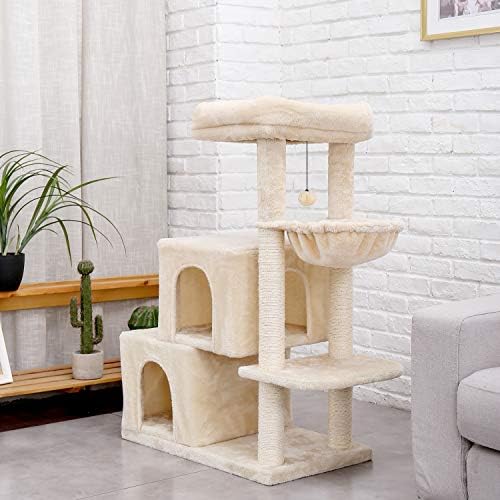 Torre do gato da árvore de gatos com sisal arranhando post pós condomínios duplos gatinhos brinquedos de atividade de atividade.2