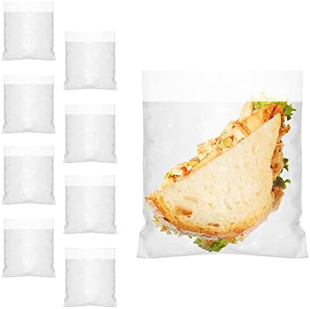 Purevacy dobra os sacos de sanduíche de plástico do topo 6,5 x 7, pacote de saquinhos de sanduíche de plástico transparente de 2000 com fechamento de flip-top, bolsas de sanduíche de terra à prova d'água de polietileno de 0,5 mil de espessura dobradas