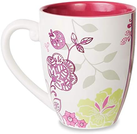 Companhia de presentes de pavilhão Mark Minhas palavras Mimi Floral Butterma Grandma Capé Caneca, grande, rosa, 20 onças