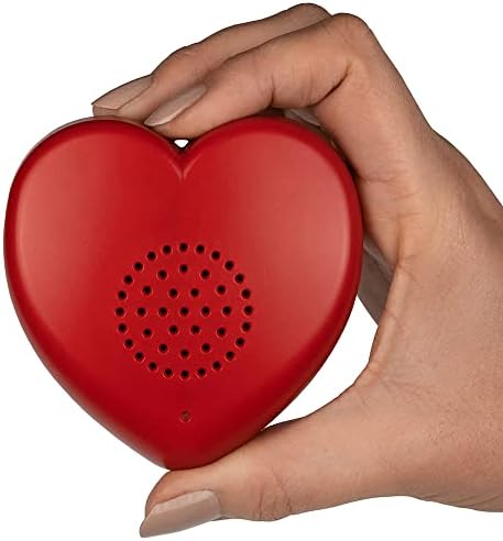 Botão de som do Gravador de Voz do Coração Falando, 2 minutos, vermelho. Crie seu próprio presente personalizado do Dia dos Namorados,