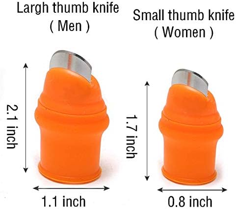 Zehhe 6 embalagem Profissional Garden Silicone Thumb Knife, colheita de faca de planta, faca de faca para cortar ferramentas de jardinagem