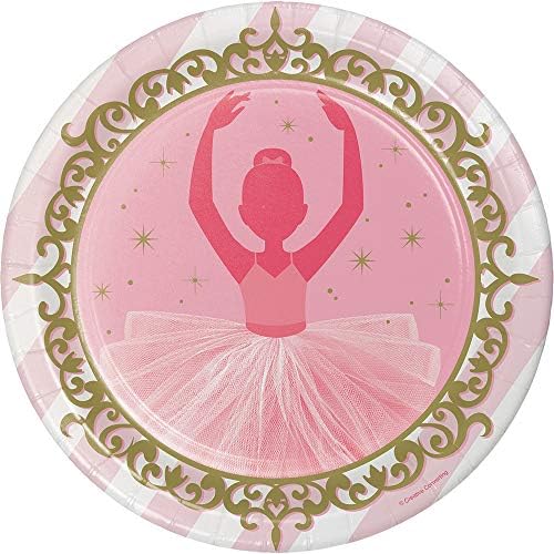 O pacote de suprimentos de festa da bailarina serve 16 Ballerina Birthday Party Supplies: Ballerina placas guardanapos e