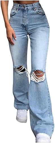 Jeans de cintura alta e feminina de calça de jeans de largura de perna larga calça jeans y2k calças casuais da moda de rua